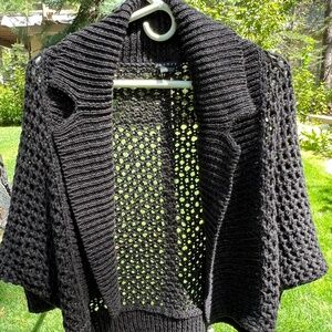 Theory heavy knit sweater.= with belled sleeves.